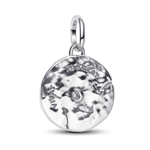 925 Sterling Silver Dangle Charm Fit Women Bracelet And Necklaces Jewelry | Medallion Pendants Beads Jewelry Charms for Women Fashion Gift Family Friends Mother's Day - color: Cherry Blossom Medallion Charm M1790