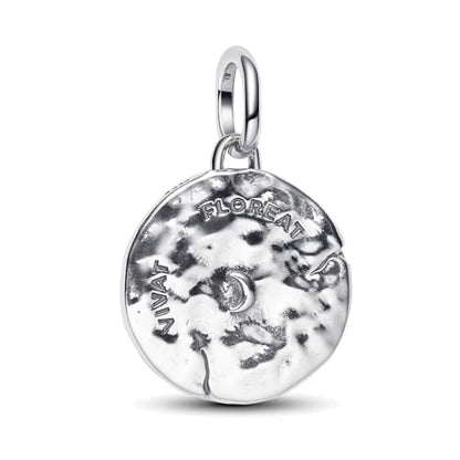 925 Sterling Silver Dangle Charm Fit Women Bracelet And Necklaces Jewelry | Medallion Pendants Beads Jewelry Charms for Women Fashion Gift Family Friends Mother's Day - color: Cherry Blossom Medallion Charm M1790