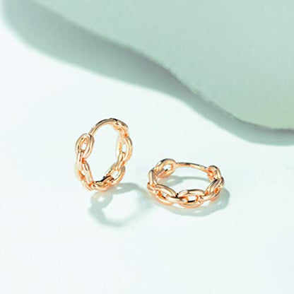Cubic Zirconia Huggie Earrings 14k Gold Plated Tiny Earrings Small Huggie Hoop Earrings Simple Lightweight Hoops Gift for Women - color: Open hoop