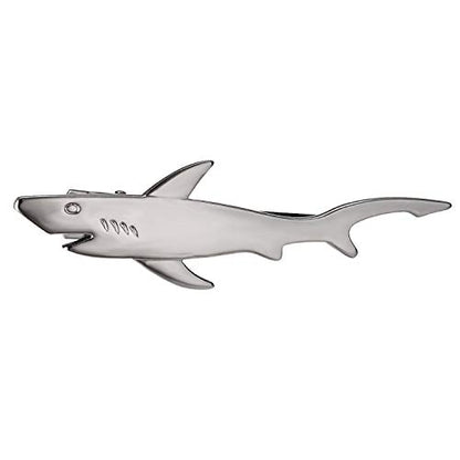 Yoursfs Novelty Marine Animals Tie Clip for Men Shark Whale Unique Cool Personalized Business Tie Bar Pin Jewelry for Valentine's Day Gifts - style: Grey Shark