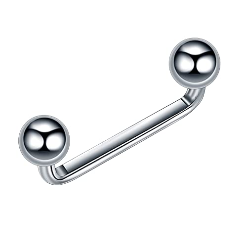 D.Bella Christina Piercing Jewelry for Women Christina Vertical Hood Piercing Jewelry VCH Piercing Jewelery 14g 10-40mm Christina Piercing Barbell VCH Ring Bar Genital Jewelry - style: A -36mm bar, 5mm ball