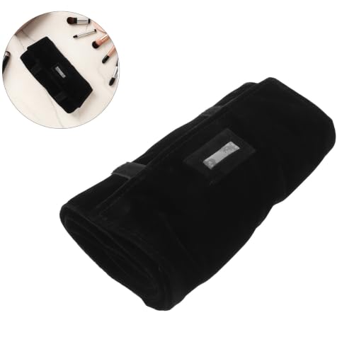Abaodam Travel Jewelry Roll Bag Organizer with Multi-compartment Design and Portable Convenience, Velvet Material Roll-up Case for Rings and Watches, for Packing in Luggage
