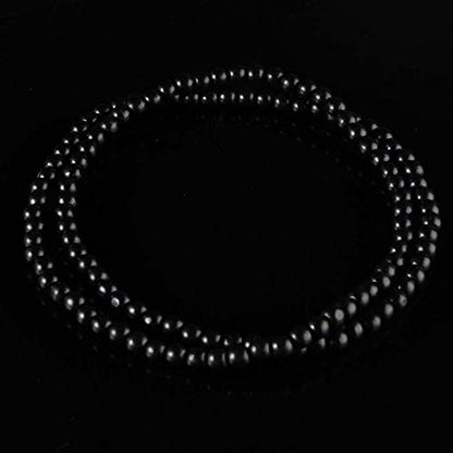 COLORFUL BLING 8MM Natural Wood Bead Necklace Africa Wooden Chain Statement Unisex Chunky Strand Necklaces Hip Hop Jewelry - color: black
