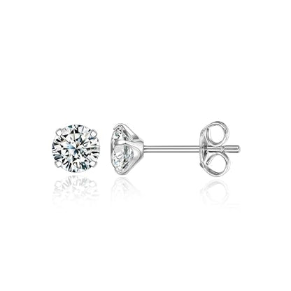 Limerencia Hypoallergenic G23 Pure F136 Implant Grade Titanium Earrings | 20G Flat Back Studs with CZ, Available in Round, Princess-Cut, Square & Ball, Earrings for Women and Men with Sensitive Ears - style: 5mm Cubic Zirconia