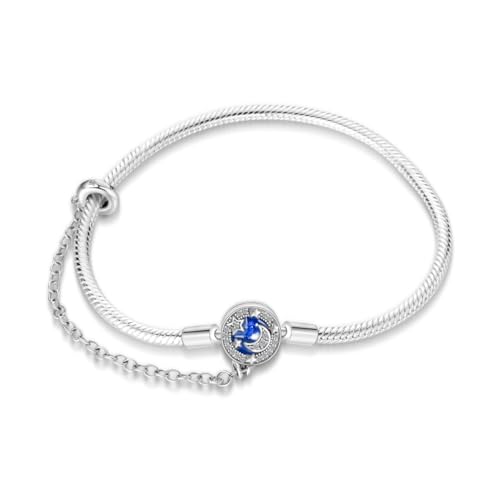KUNSIR 925 Sterling Silver Snake Chain Bracelet with Safety Chain Charm Bracelets for Women Teen - style: PAB006
