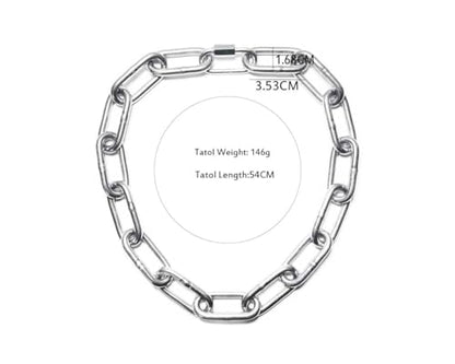 Men's Heavy Duty Quee Goth Grunge Chunky Necklaces Punk Stainless Steel Alternative Industrial Collar Choker Link Chain For Women Jewelry - size: 21, style: 4MM