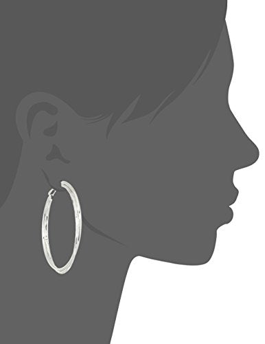 Nine West Women's Hoop Earrings, Classic Fashion Jewelry Accessories for Everyday Wear, Lightweight Statement Earrings for Casual, Office, and Evening Looks - color: Twisted - Silver
