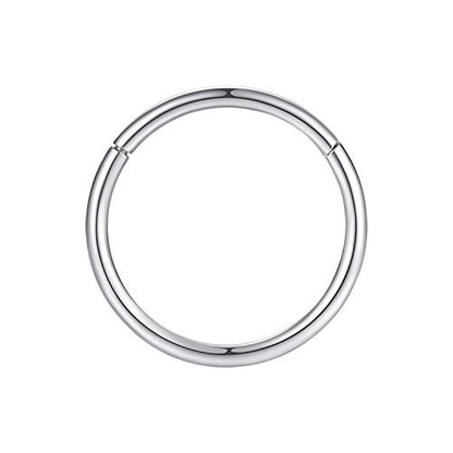 ORANGELOVE Hypoallergenic Nose Rings 20G 18G 16G 14G 12G 10G 8G 316l Surgical Steel Septum Jewelry Hinged Segment Ring Body Piercing Nose Hoop Lip Rings Nose Helix Cartilage Rook Earrings - color: Silver, size: 1pc 16 Gauge 8mm
