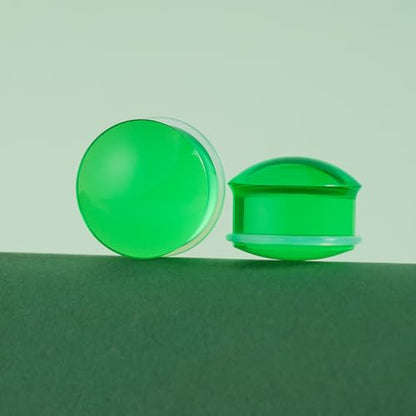 Precise Dimensions Set Color Acrylic O-Ring Ear Plugs Tunnels Gauges Stretcher Piercings Kit - color: Green, size: 19-22mm