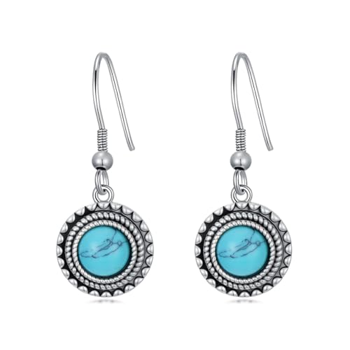 Dorunmo s925 Sterling Silver Western Dangle Drop Earrings Birthday Jewelry Gifts for Women - style: Bead