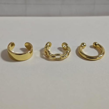 Ear Cuff Earrings for Women Chunky Ear Cuffs Non Piercing | Clip on cartilage earrings helix fake earrings jewelry trendy stuff christmas gift stocking stuffers - color: N
