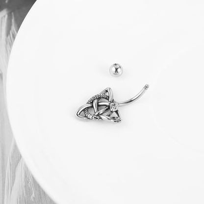 HZMAN Belly Button Rings for Women 14G Surgical Steel Belly Rings Gothic Celtic Knot Belly Rings Navel Piercing Jewelry - color: Celtic Knot wiht Snake