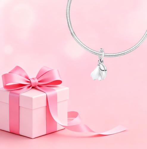 Gold Flower Family Charms for Bracelet Bead Charm for Women Jewelry Present - style: Snowdrop Flower