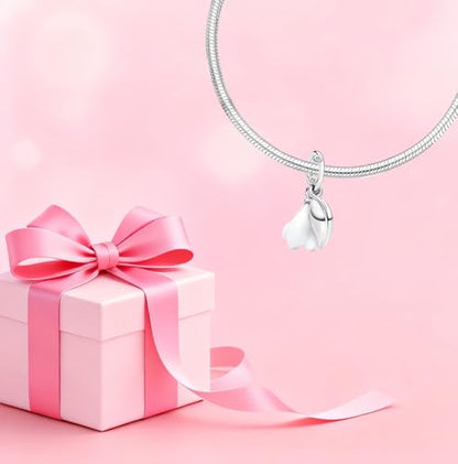 Gold Flower Family Charms for Bracelet Bead Charm for Women Jewelry Present - style: Snowdrop Flower