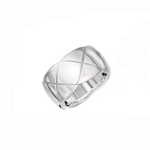 Shapes Studio 18k Gold Plated Rings for Women,Crush Wide Band Gold Plated Ring, Stacking Rings, Wedding Band Minimalist Style - color: Silver Wide