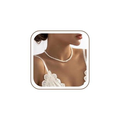 Pearl Backdrop Necklace for Wedding - Elegant Imitation Pearl Choker with Long Back Chain Jewelry for Backless Dress, Minimalist Bridal Body Chain for Women, Summer Beach Party Accessories