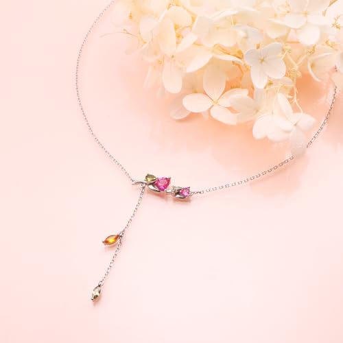 Ladytree S925 Sterling Silver Dainty Simple Choker Necklace,Rolo Chain,Adjustable 13 inches to 16 inches - style: 15_Rose Choker