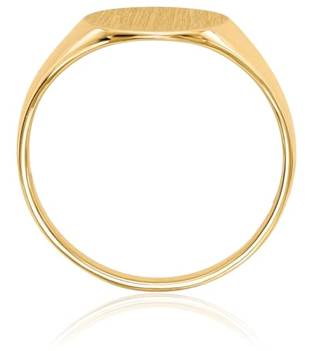 IceCarats 14K Solid Yellow Gold Oval Signet Ring