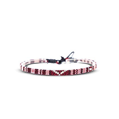 Made by Nami Surfer Anklet for Men and Women Waterproof and Adjustable Surfer Ankle Bracelet String Ankle Bracelet Beach Accessory for Ethnic Hippie Style - color: Ruby Red