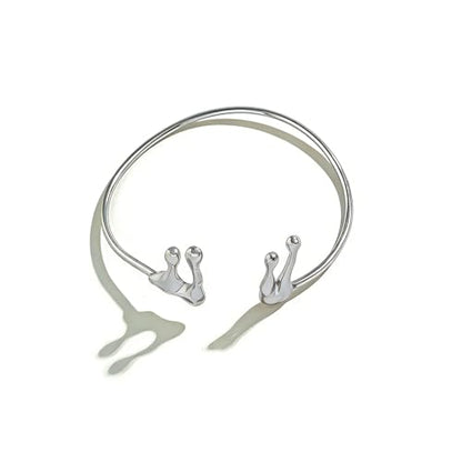 Gold Coil Arm Cuff for Women,Upper Cuff Bracelet Armlet Minimalist Armband Bangle Liquid Lava Chain Open Bangle bracelets for Women - style: Lava Droplet - Silver