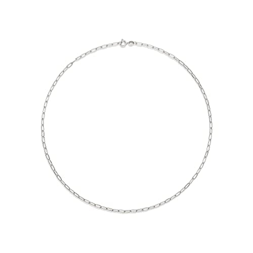 Amazon Essentials 14K Gold Plated Paperclip Chain Necklace - color: Silver, size: 18"