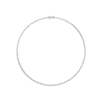 Amazon Essentials 14K Gold Plated Paperclip Chain Necklace - color: Silver, size: 18"