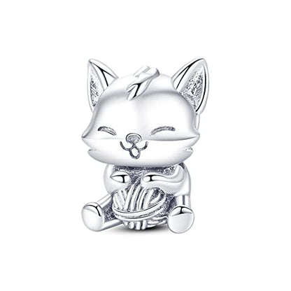 Pandach Animal Charm Bead fits Charms Bracelets for Woman-925 Sterling Silver Dangle Pendant Bead,Jewelry Beads Gifts for Women Bracelet&Necklace - style: white rabbit Charm
