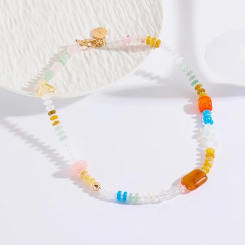 Coiris 3 Layers Illusion Wire Beaded Statement 19.5" Necklace for Women - color: N0160-A