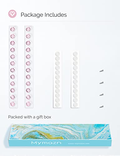 Necklace Holder Wall Mounted Necklace Hanger Hanging Necklace Organizer | Acrylic Jewelry Hanger with 12 Hooks, Jewelry Hooks for Necklaces/Bracelets, Jewelry Wall Organizer - color: Pink – 2Pack