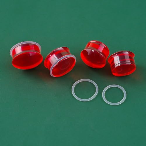 Precise Dimensions Set Color Acrylic O-Ring Ear Plugs Tunnels Gauges Stretcher Piercings Kit - color: Red, size: 19-22mm