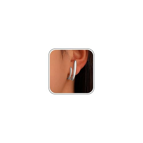 Claw Earrings 14K Gold Plated Cuff Earrings Hypoallergenic Wrap Ear Cuffs Earrings Half Hoop Stud Earrings Jewelry Gifts - color: Claw2