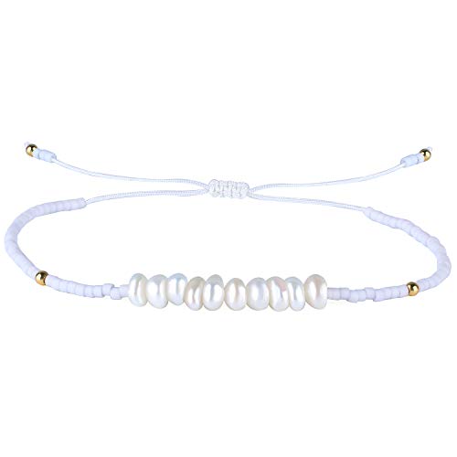 KELITCH Womens Pearl Bracelets Friendship Bracelet Handmade Miyuki Beads Charm Bracelet Holiday Gift - color: B5
