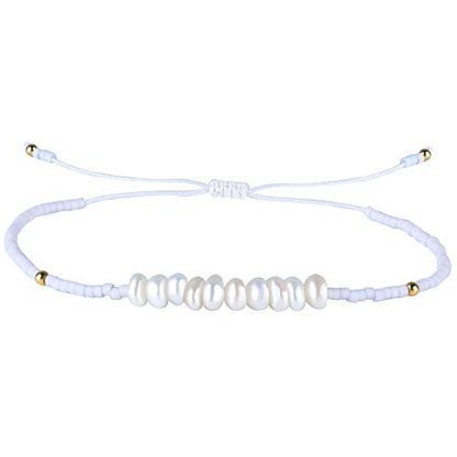 KELITCH Womens Pearl Bracelets Friendship Bracelet Handmade Miyuki Beads Charm Bracelet Holiday Gift - color: B5