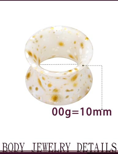 Jenxnjsjo 14g to 7/8in Ear Gauges Plugs Tunnels Taper Earrings Stretching Expander Kit Set for Women Men - color: 043: Silicone Double Flare Ⅲ, size: 00g (10mm)