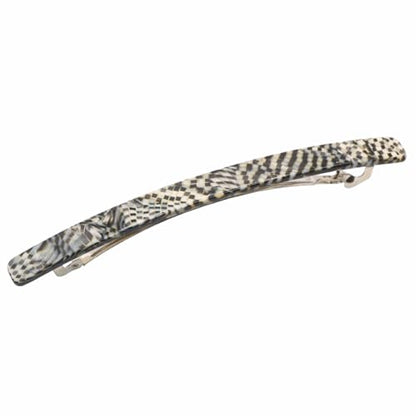 French Amie Long and Thin Opera Large 4 Inch Hair Clip Barrette | Handmade Automatic For Girls Women Teens Adults Everyday Style - color: Opera