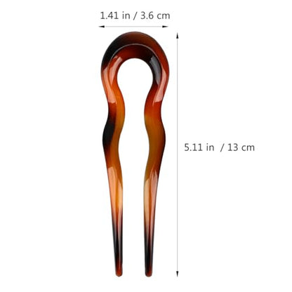 French Hair Pin 3 Pcs U Shaped Hair Forks for Buns Pc Accessories for Women Pins for Daily Wear and Special Occasions Decorative Stick Set