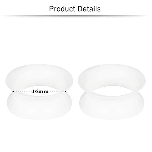 Cisyozi 10G-50mm Thin Silicone Gauges for Ear Flexible Double Flare Gauges Tunnels Expander Stretching Gauge Earlets Plugs Gauges Kit Earlets Retainer Same Sizes 3 Colors - style: 5/8Inch=16mm