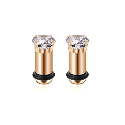 2/4/6/8 Gauge Earrrings Plugs Tunnels Gauges for Ears - color: black6mm