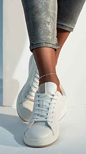 Miabella Italian 925 Sterling Silver 2.5mm Paperclip Anklet for Women | Ankle Bracelet, Link Chain, Fine Jewelry, Made in Italy