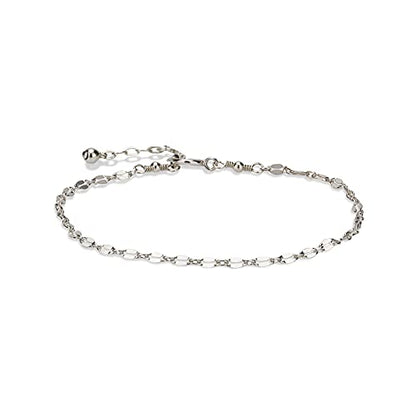 Stacking Bracelet Silver, Minimalist Simple Gourmet Satellite Rectangles Lace Heart Chain Bracelets, 925 Sterling Arm Jewelry for Women, Length 6.5-7.5 Inches - style: Lace Chain