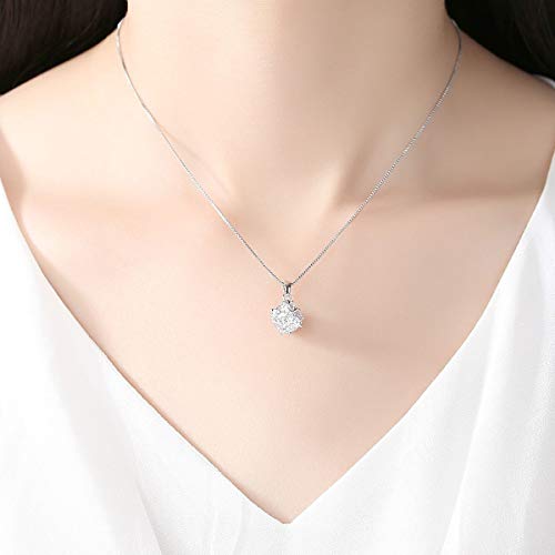 Dainty Solitaire Necklaces Stud Earrings Set For Women,White Gold Plated Simple Prom Jewelry Set Cubic Zirconia Pendant Choker Necklace And Earring Sets Wedding Jewelry For Bridal - color: CZ ball necklace stud set