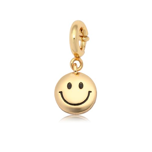 Little Words Project Charm, Customizable Jewelry for Bracelets, Necklaces, Keychains & More - color: Smiley Face Charm