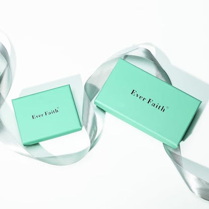 EVER FAITH Bridal Wedding Crystal Marquise Teardrop Pendant Necklace Earrings Bracelet Set for Prom - color: Black Silver-Tone