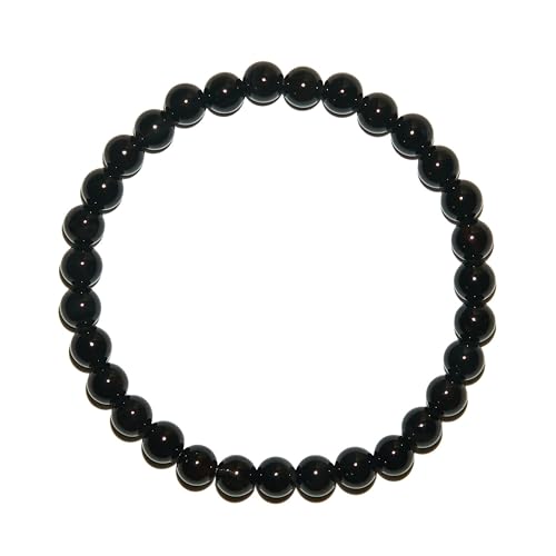 BANANE LAB Healing Crystal Beaded Bracelet, 4/6/8mm Beads for 6.5" Wrist | DIY Kit Included. Multiple Gemstone Options. Beaded Protection Bracelet Women Men Daily Wear. Handmade Crystal Jewelry Gift. - color: Black Onyx, size: 6MM Beads (Fits 6.5" Wrist)