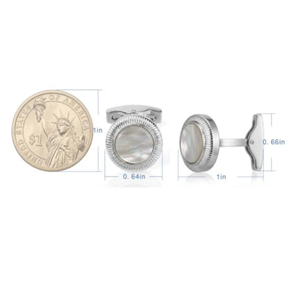 Tuxedo Cuff Links,Cufflinks for Men | Stainless Steel, Lead-Free and Nickel-Free, Gift Box Packed, Boyfriend Husband Father, Wedding Party Anniversary Birthday - color: White