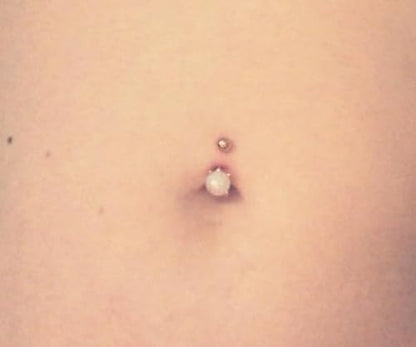 QWALIT Belly Button Ring Silver Gold Belly Rings Surgical Stainless Steel Belly Button Rings for Women Belly Button Piercing Jewelry Hypoallergenic Dangle Belly Button Ring Clicker Belly Ring Dangling - style: D3-Opal- both end