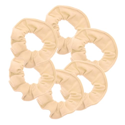 Motique Accessories Large Scrunchies for Women, Pack of 6, Cream | Hair Ties for Medium & Thick Hair - color: Cream