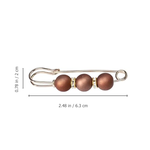 Housoutil 4pcs Adjustable Waist Clip Pins for Women, Scarf Brooch Pin and Shawl Fastener, Faux Pearl Sweater Clip for Dress and Pants Size Tightening, Clothing Accessory for Waist