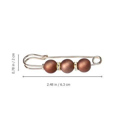 Housoutil 4pcs Adjustable Waist Clip Pins for Women, Scarf Brooch Pin and Shawl Fastener, Faux Pearl Sweater Clip for Dress and Pants Size Tightening, Clothing Accessory for Waist