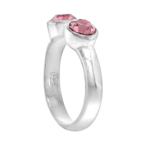 Sterling Silver Birthstone Colors Crystal Toe Ring for Women Open Top Midi Ring Knuckle Ring Adjustable sizes 2 to 4 - style: Pink Topaz Pink